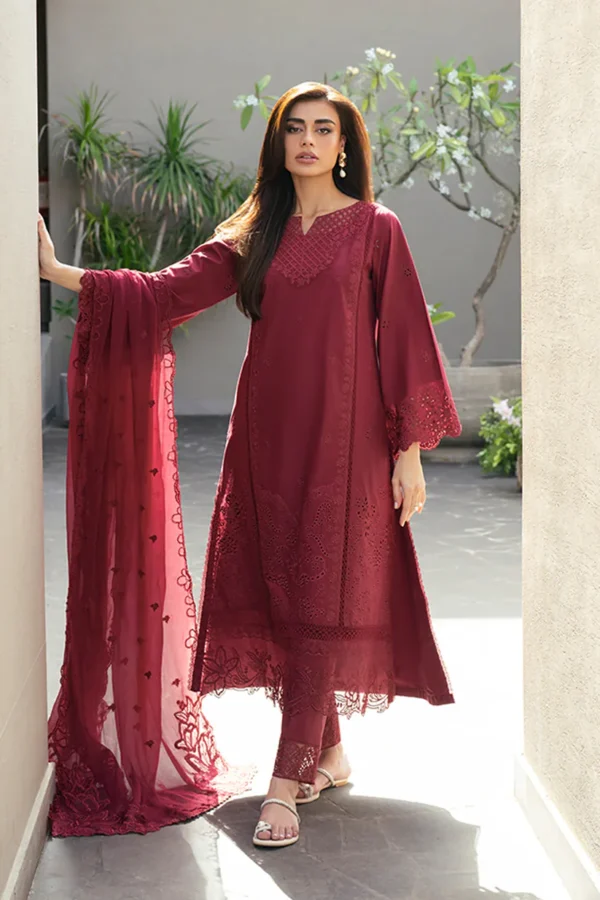 Azure Luxury Lawn Embroidered Unstitched Suit
